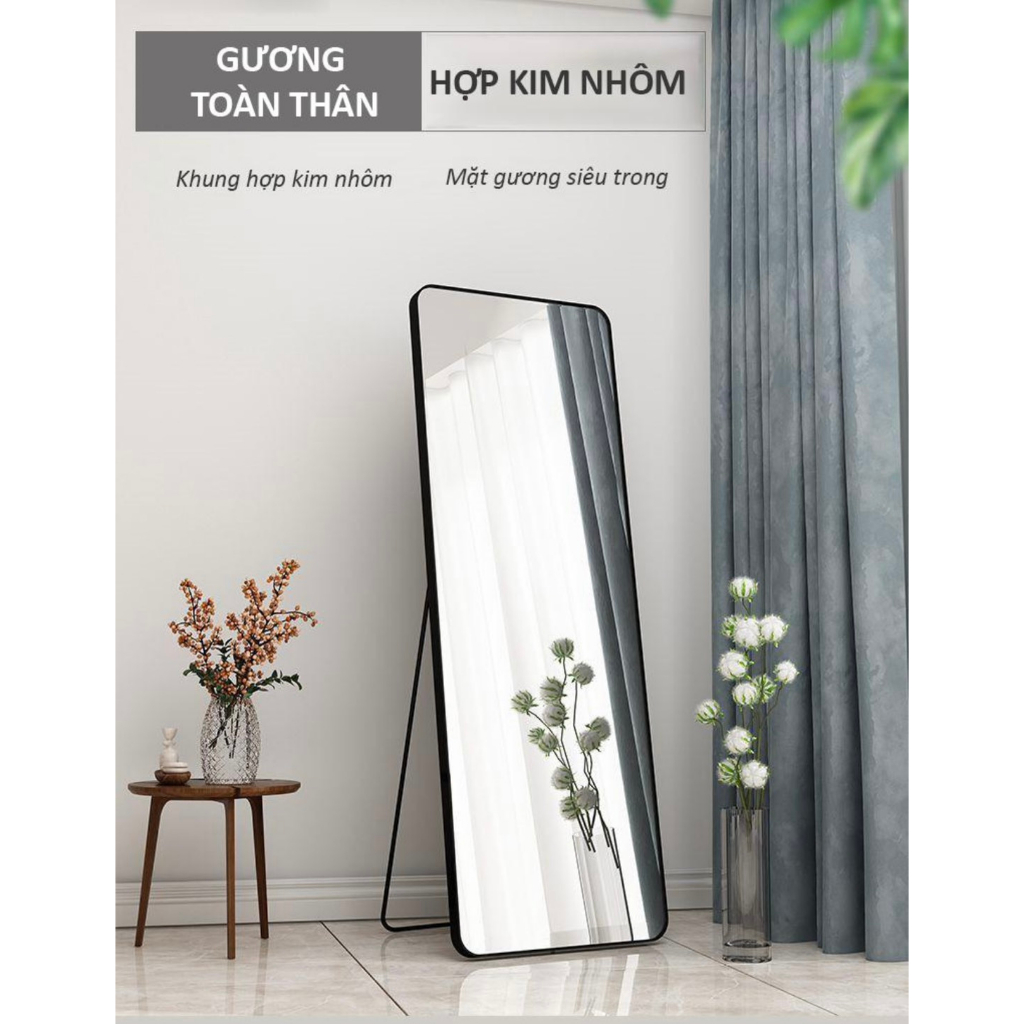 [Giao Hoả Tốc] Gương soi toàn thân chống vỡ Gương di động  thế hệ mới, có thể treo tường kích thước 150x40cm