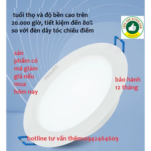 Đèn Led philps Âm Trần Thạch Cao 3 màu ánh sáng tự nhiên-kiểu dáng hiện đại-tuổi thọ cao-siêu bền-