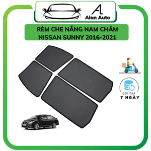 Rèm che nắng ô tô Nissan Sunny 2016-2024 , che nắng hút nam châm theo xe, bộ 4 cánh