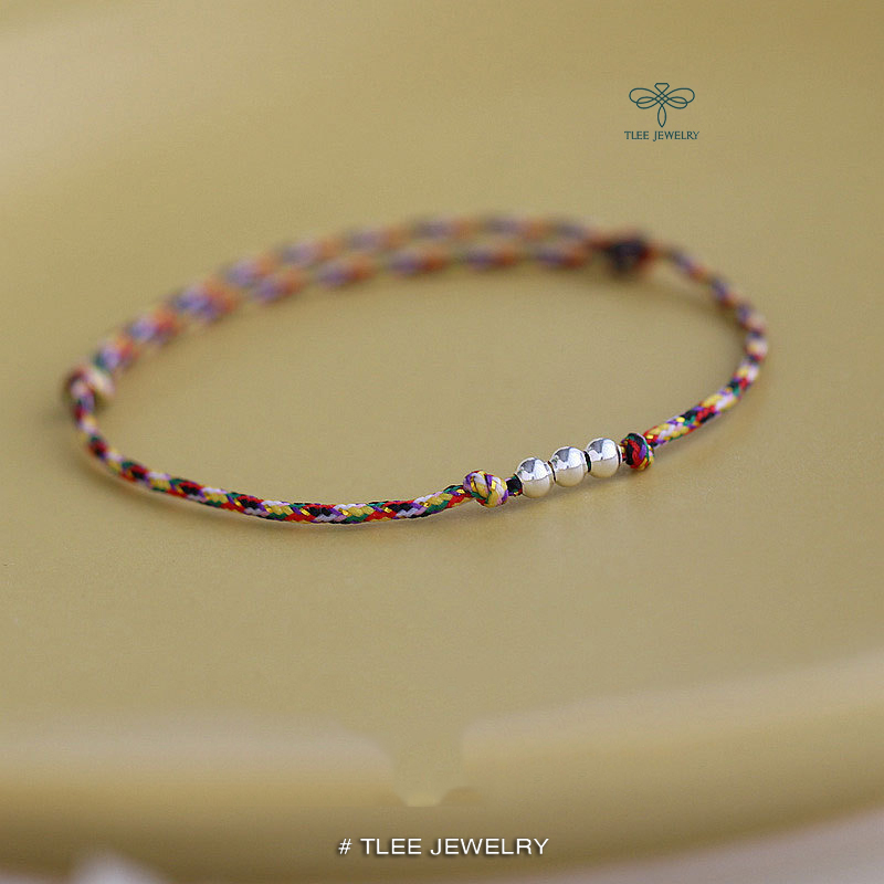 Vòng tay ngũ sắc mix hạt bi nhỏ xinh xắn TLEE JEWELRY LT0180