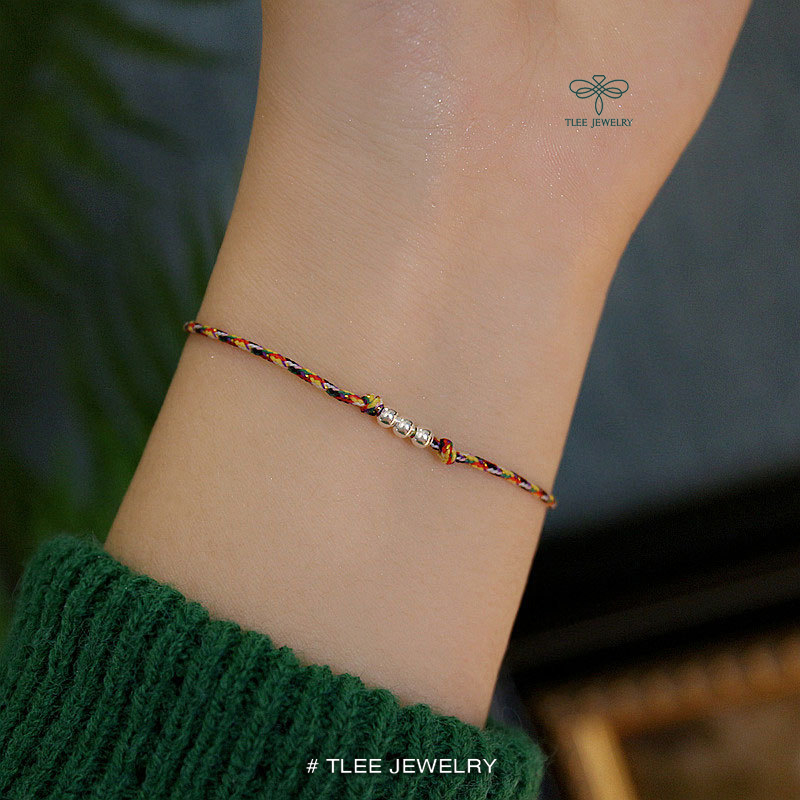 Vòng tay ngũ sắc mix hạt bi nhỏ xinh xắn TLEE JEWELRY LT0180