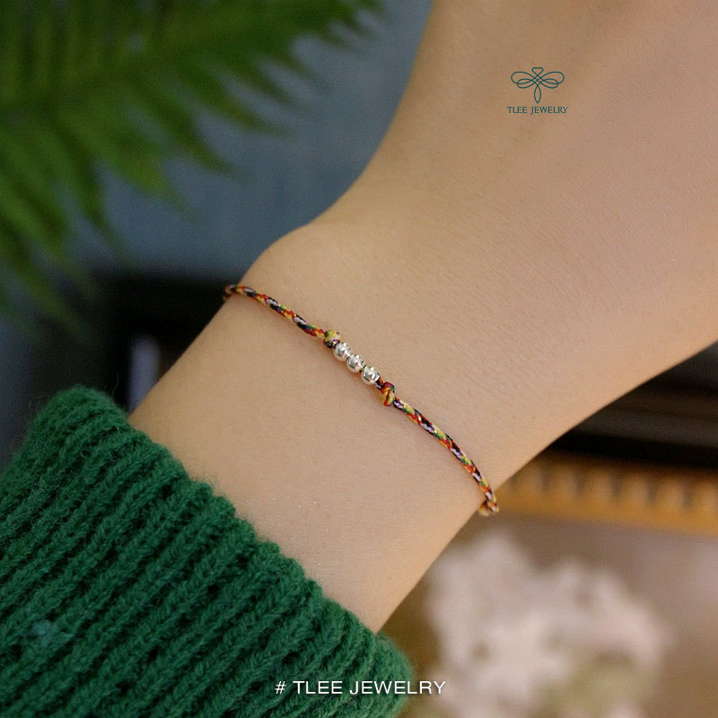 Vòng tay ngũ sắc mix hạt bi nhỏ xinh xắn TLEE JEWELRY LT0180