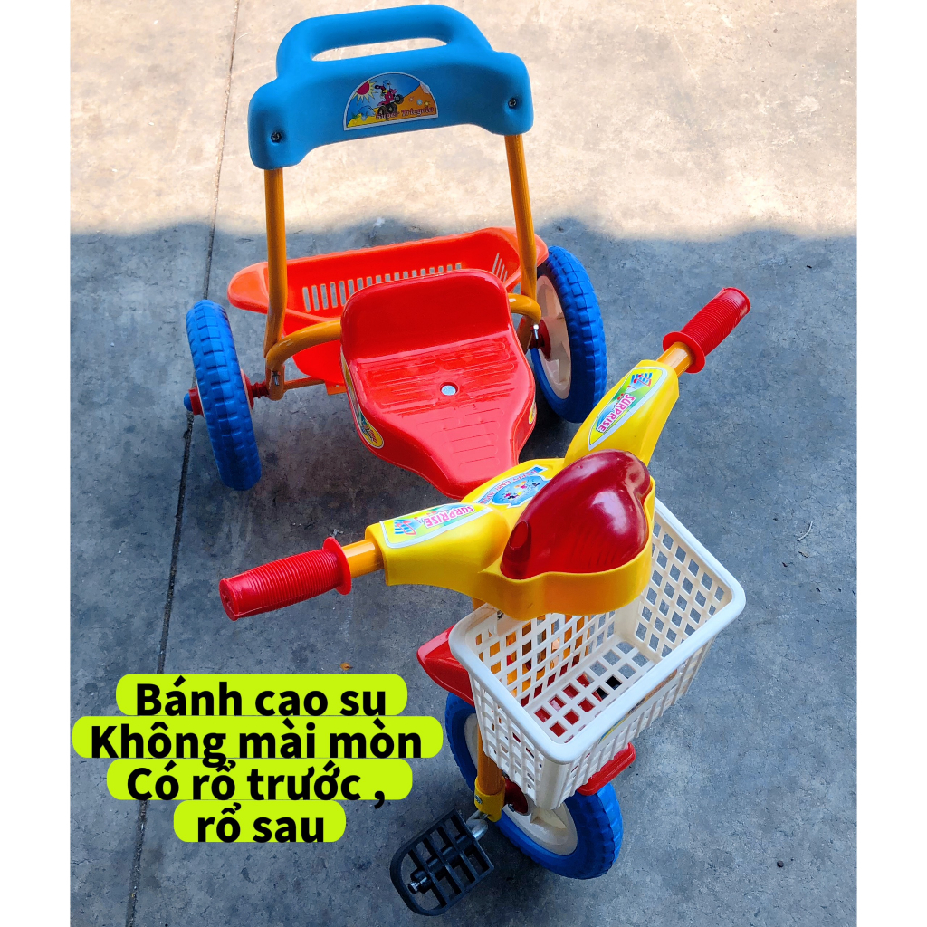 HỎA TỐC , XE 3 BÁNH MÀU CHO BÉ TỪ 2-6 TUỔI , TẢI TRỌNG 40KG ,HÀNG VIỆT NAM CHẤT LƯỢNG CAO
