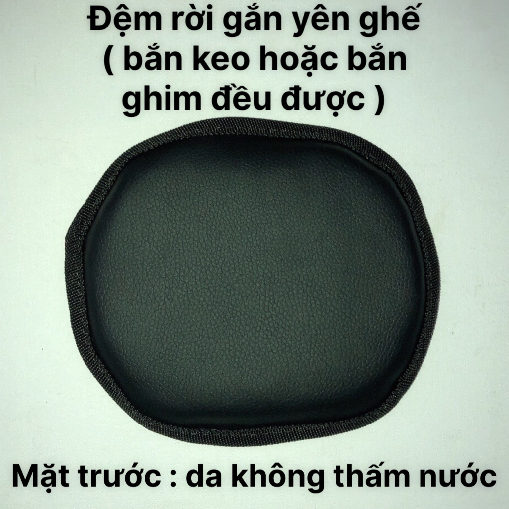 [ ĐỆM ĐEN ] Đệm gắn xe 3 bánh êm ái cho bé , đệm gắn yên xe , yên ghế , miếng nệm da không thấm nước
