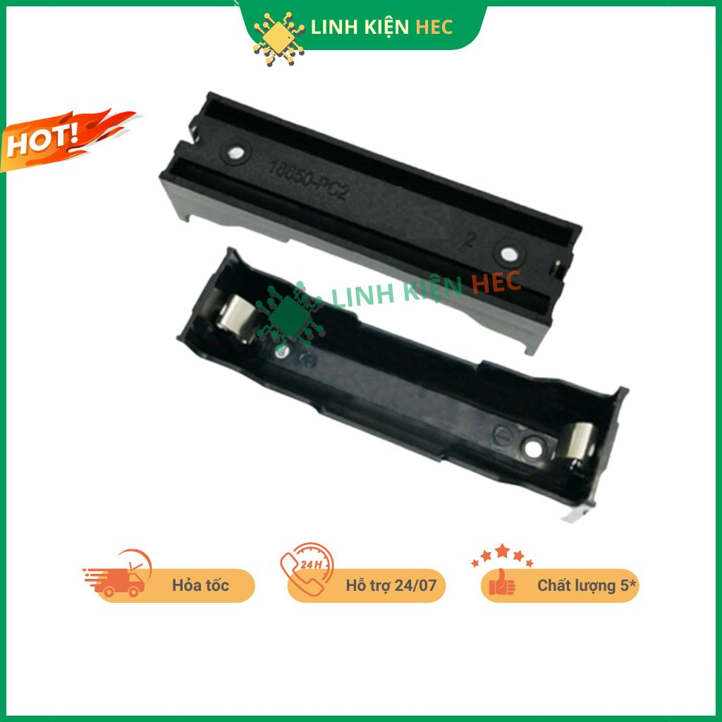 Đế pin 18650 chân hàn mạch PCB đảm bảo chất lượng linh kiện hec ...