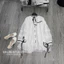 Váy Babydoll 2 Lớp Cổ Nơ Tay Dài Siêu Xinh