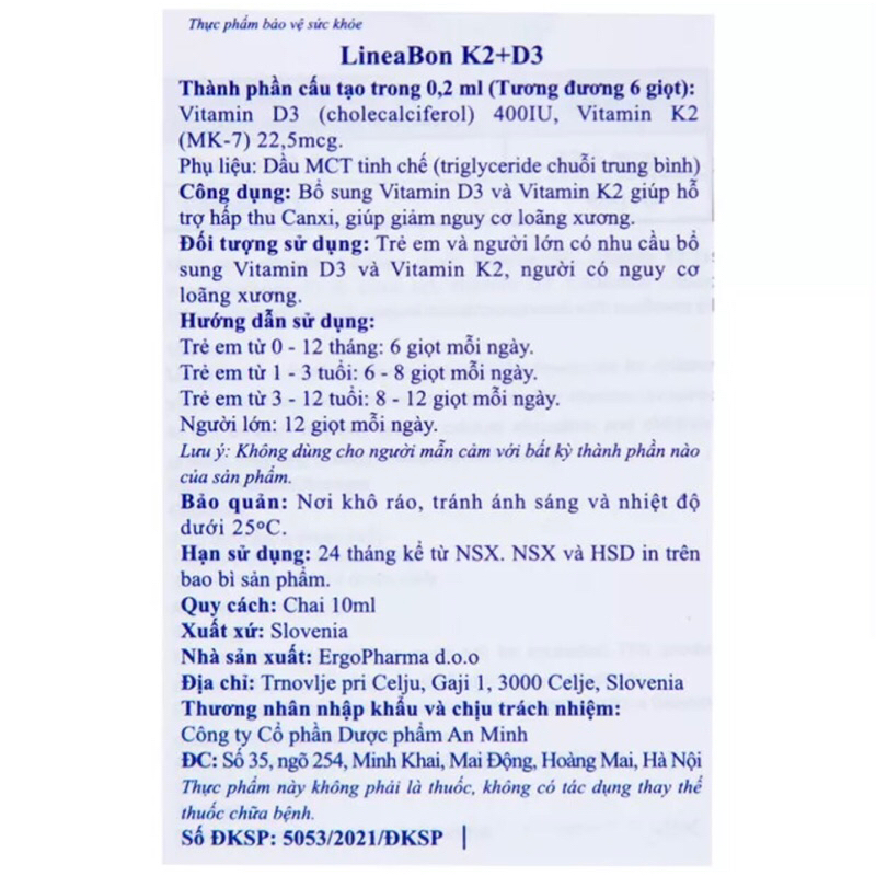 Lineabon k2+D3 vitamk7(10ml)