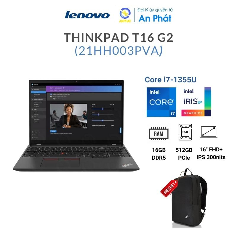 Laptop Lenovo ThinkPad T16 Gen 2 21HH003PVA (Core i7-1355U | 16 inch WUXGA)