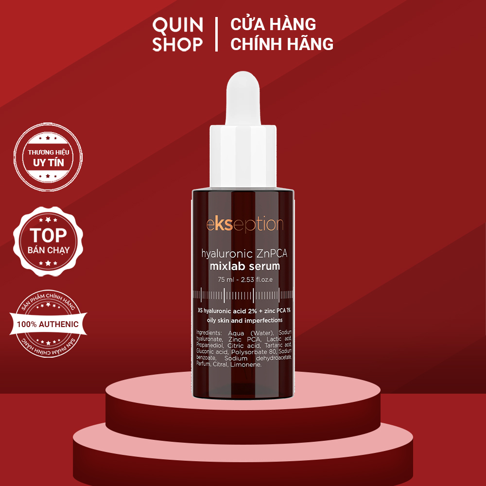 Tinh Chất Kẽm Giảm Mụn, Kiềm Dầu, Dưỡng Ẩm Ekseption Hyaluronic ZnPCA