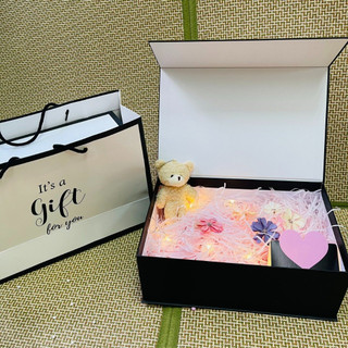 (30*20*11cm) Hộp Quà Gift Fou You Kèm Nơ, Kèm Phụ Kiện Sang Trọng, Hộp Quà Tặng Người Yêu, Hộp Quà Sinh Nhật