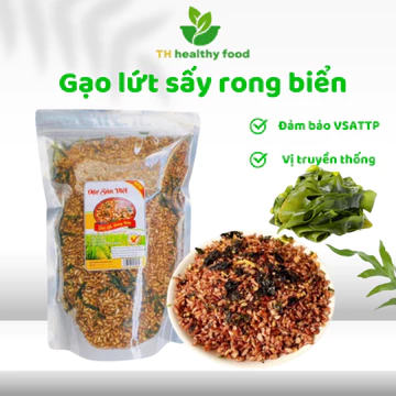 400gram Gạo lứt rong biển TH Healthy Food giòn ngon, Gạo lứt sấy rong biển nguyên vị tốt cho sức khỏe