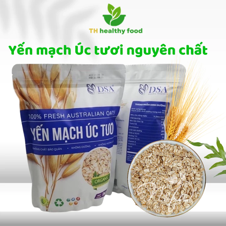 Yến mạch Úc tươi nguyên chất hàng loại 1, Yến mạch Oganic nguyên cán ko chất bảo quản