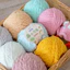 Len bông xù Xiaoke sợi 3mm cuộn 50g - Len Xù đan móc không rụng lông