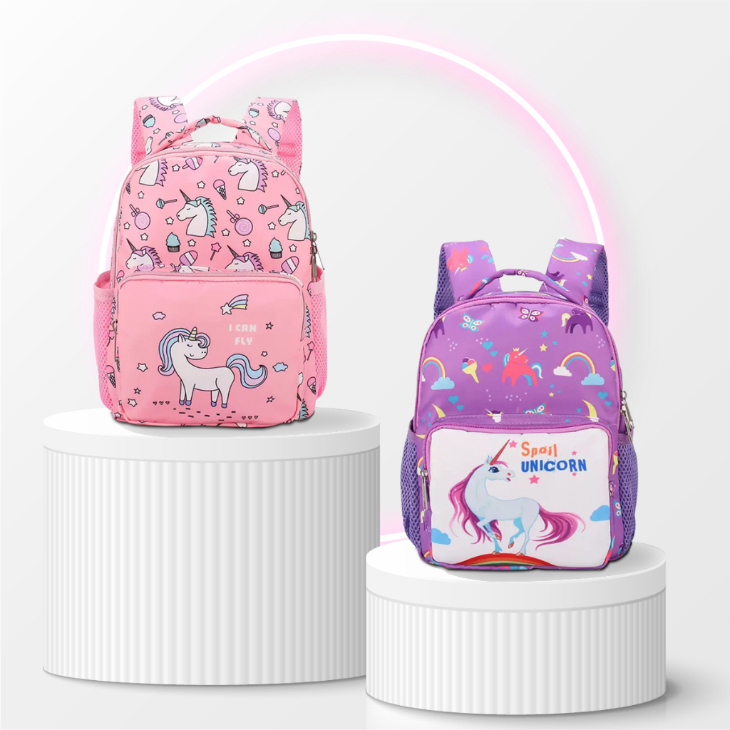 Ảnh Balo cho bé gái  đi học mẫu giáo mầm non 1989KIDS SHOP siêu nhẹ,chống thấm nước,đáng yêu,kích thước 27cm* 10cm*20cm 1