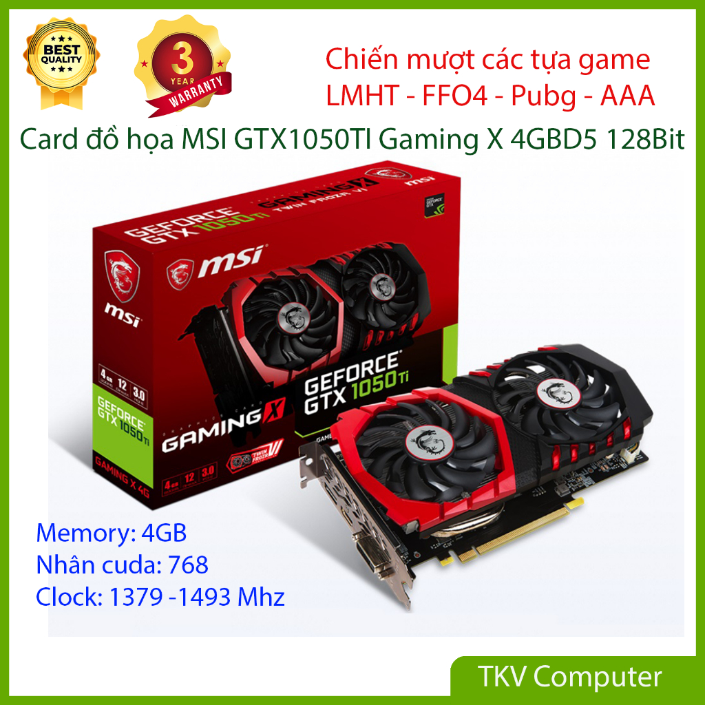 Card đồ hoạ MSI Gefoce GTX 1060 GAMING X 3G DDR5X 192 Bit - Chiến mượt ...