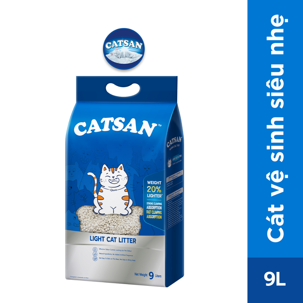 Cát Vệ Sinh Siêu Nhẹ Cho Mèo CATSAN 9L (1 túi) Shopee Việt Nam