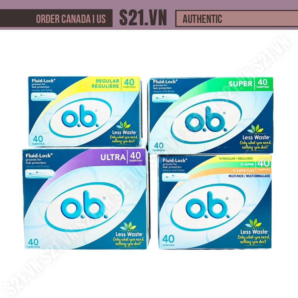[Bản Canada] Băng Vệ Sinh Tampon O.B. OB Tampons 40 Chiếc Shopee Việt Nam