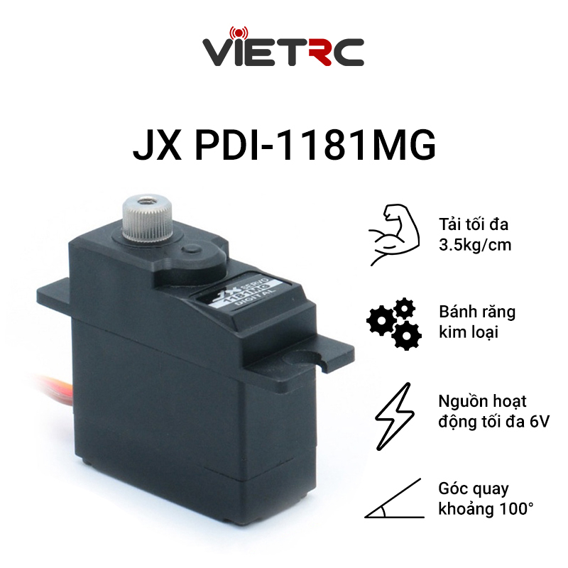 Servo JX PDI1181MG để ráp tàu, xe, máy bay điều khiển từ xa Shopee