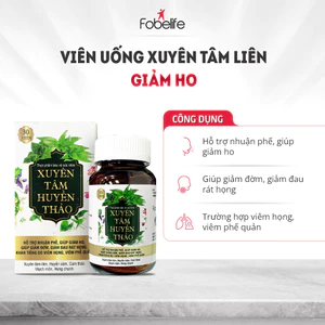 Viên Uống Giúp Giảm Ho Đờm Xuyên Tâm Huyền Thảo Fobe N1 - hộp 30 viên