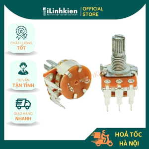 Triết áp công tắc 5K/10K/50K/100K/500K WH148 chân cong chất lượng cao.