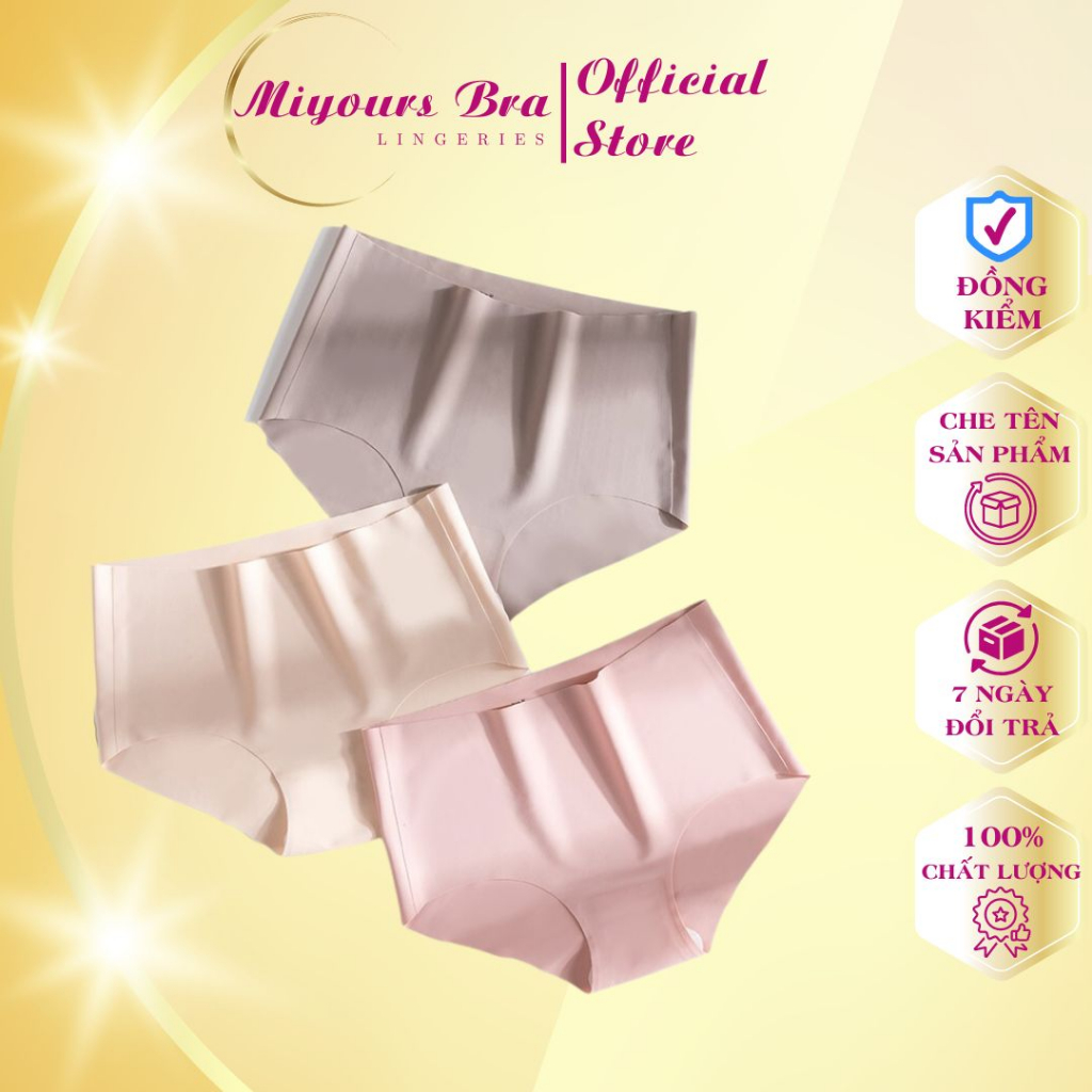 Quần lót nữ cạp cao Miyours Fashion & More Q554 su trơn không viền không đường may mỏng nhẹ tàng hình spe