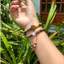 Vòng đeo tay bằng trầm hương tốc thái-8ly quấn 2 vòng-mix charm đá-Xinh đẹp-An yên và may mắn-Trầm Hương Hội an