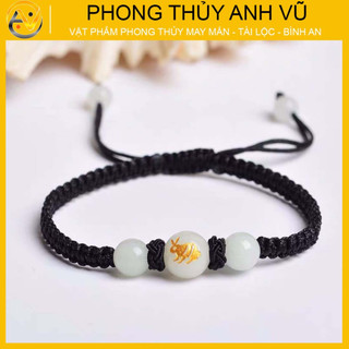 Vòng phong thủy chỉ đỏ may mắn - Vòng đeo tay hình con giáp tuổi mão - bảo hành 12 tháng