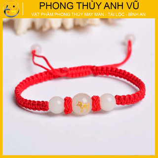 Vòng phong thủy chỉ đỏ may mắn - Vòng đeo tay hình con giáp tuổi sửu - bảo hành 12 tháng