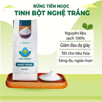 Tinh Bột Nghệ Trắng Sấy Lạnh QNA FARM, Tinh Bột Nghệ Rừng , Giàu Curcumin, Kháng Khuẩn, Túi 250g