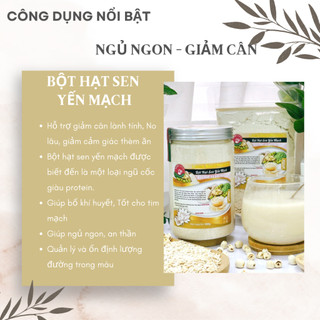 Bột Hạt Sen, Yến Mạch nguyên chất Senfarm - Không đường