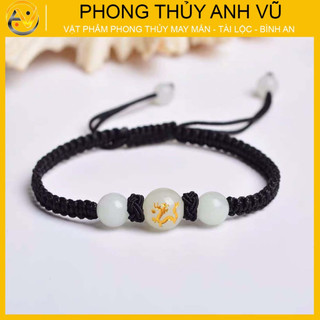 Vòng tết chỉ đỏ tuổi thìn - Chỉ dù đá mã não - may mắn tài lộc bình an - bảo hành 12 tháng