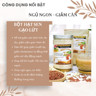 Bột Hạt Sen, Gạo Lứt nguyên chất Senfarm - Không đường