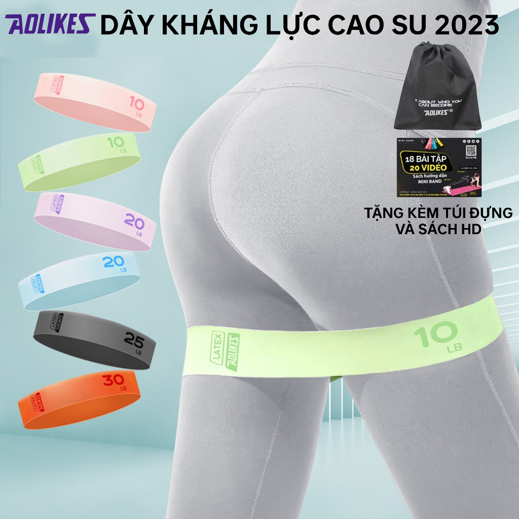 Ảnh Dây kháng lực, miniband tập tay, mông cao su Aolikes 3601 1