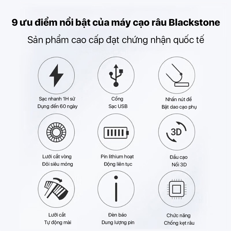 Ảnh Máy cạo râu Enchen Blackstone, Blackstone 3 có tông đơ phụ, đầu dao 3D chống nước - BH 6 tháng 2