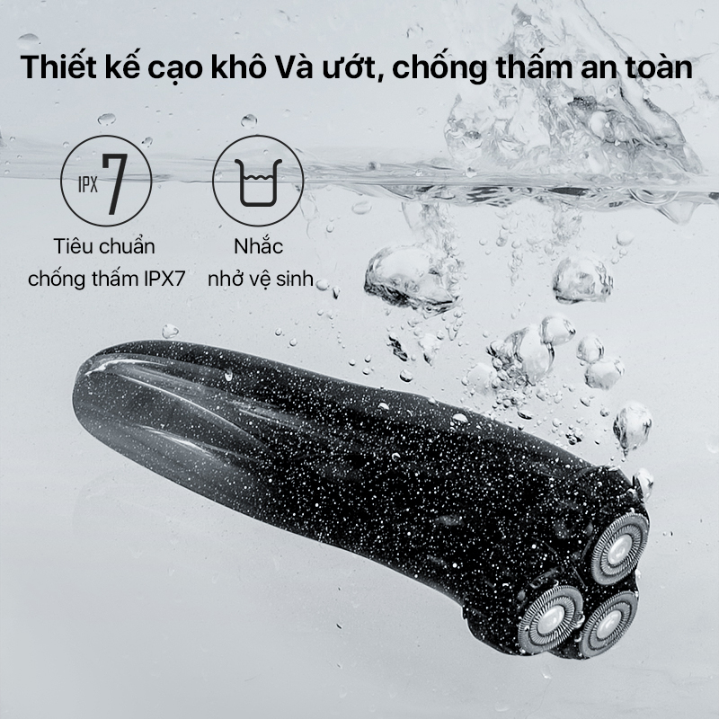 Ảnh Máy cạo râu Enchen Blackstone 3, máy cạo râu chống nước IPX7, pin sạc, lưỡi dao nổi 3D - BH 6 tháng 4