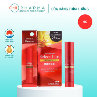 [DATE 1/7/2026] Son Dưỡng Môi Omi Select Tinh Dầu Thực Vật Nhật Bản (4g/thỏi)