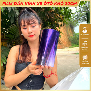 Phim cách nhiệt kính lái xe tải, giấy dán kính chống chói ô tô khổ 20cm màu sắc đa dạng thời thượng