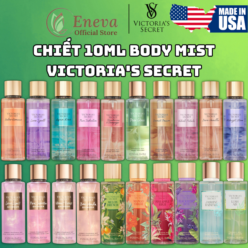 Body Mist Chiết Victoria Secret 10ml, Body Mist Victoria Secret Chiết