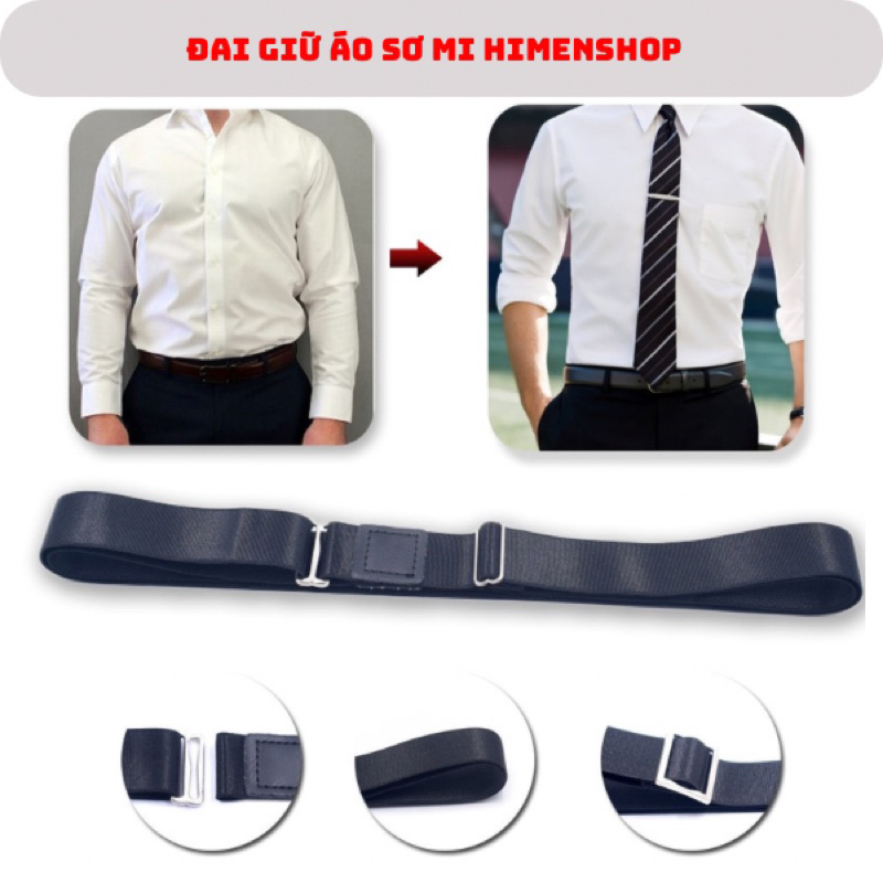 Đai giữ áo sơ mi giúp sơ vin đẹp hơn , cà vạt tiện dụng phụ kiện áo sơ mi