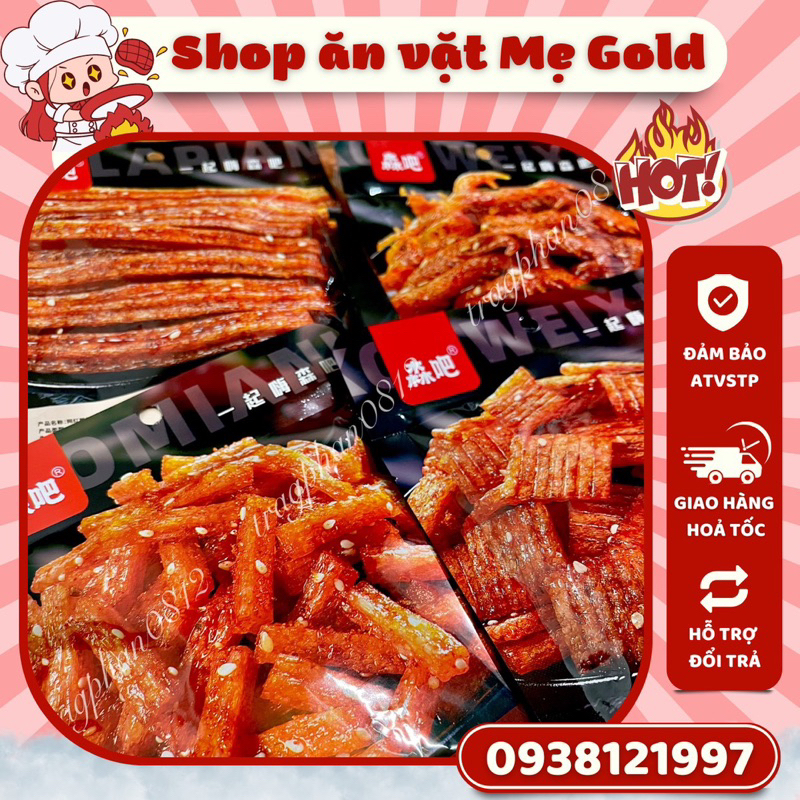 Gói cay Wanghong, tăm que cay, miếng cay tẩm vị - đồ ăn vặt nội địa TQ ...
