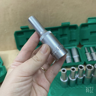 Bộ Khẩu E 1/2 Dài, 10 Chi Tiết E8-E24, Siêu Cứng, Độ Bền Cao