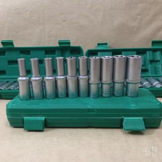 Bộ Khẩu E 1/2 Dài, 10 Chi Tiết E8-E24, Siêu Cứng, Độ Bền Cao