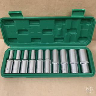 Bộ Khẩu E 1/2 Dài, 10 Chi Tiết E8-E24, Siêu Cứng, Độ Bền Cao