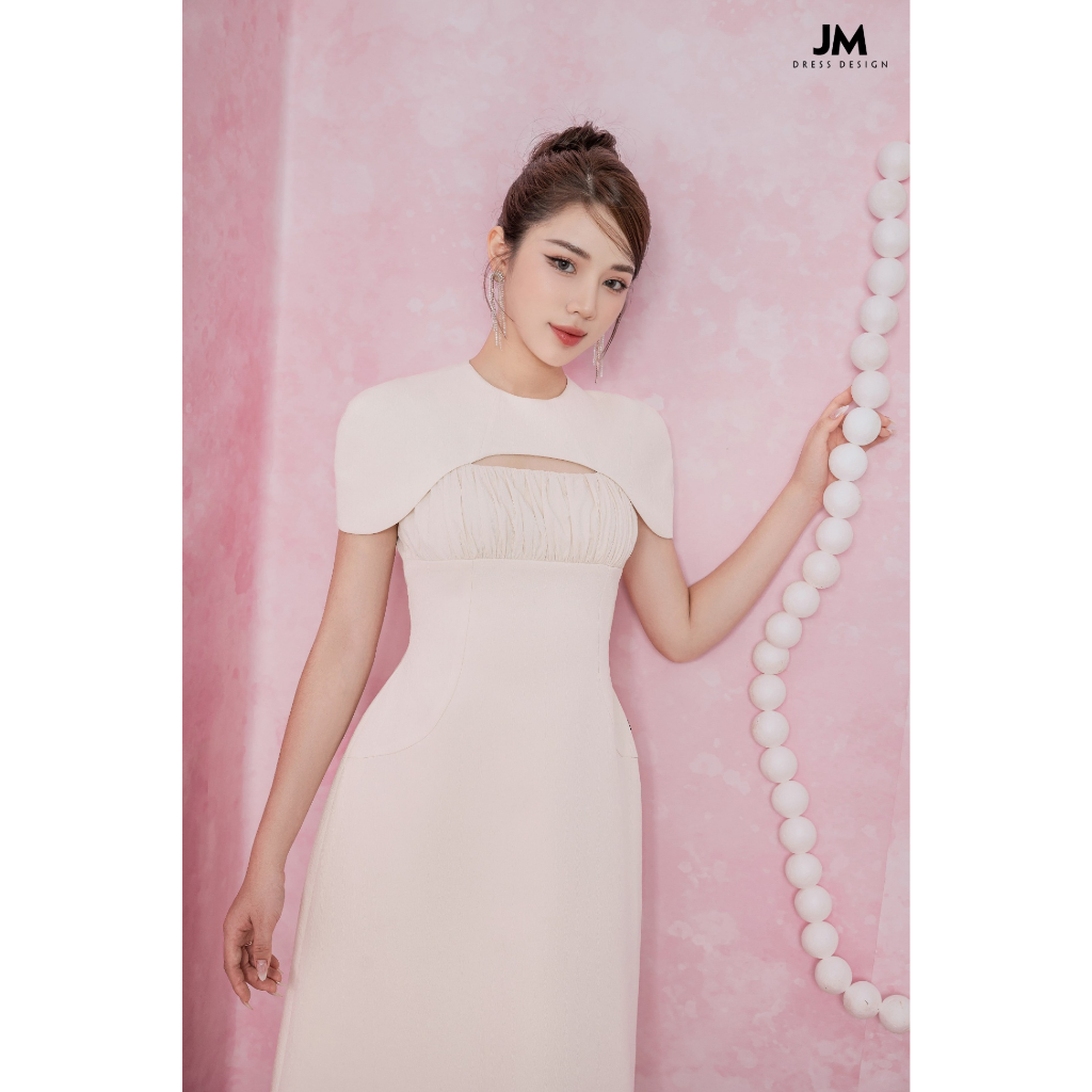 Đầm thiết kế JM Dress Design nhún ngực, vai trùm, bổ cong eo 1P23.2307PL