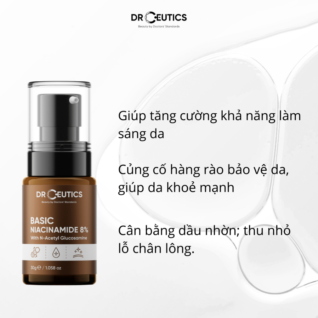 Ảnh Serum DrCeutics B3 Niacinamide giảm thâm, sáng da, hỗ trợ kiềm dầu 30ml, 100ml 3