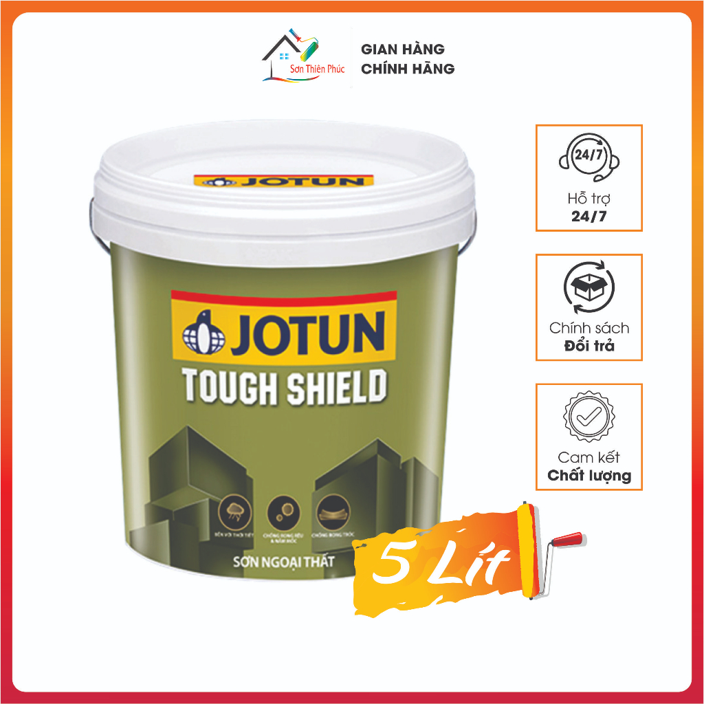Product image Sơn Jotun Tough Shield ngoại thất (5lít). Chống rong rêu & nấm mốc, dễ thi công. 1