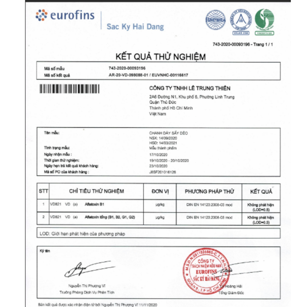 Chanh dây sấy dẻo  Nông Lâm Food hộp 145g