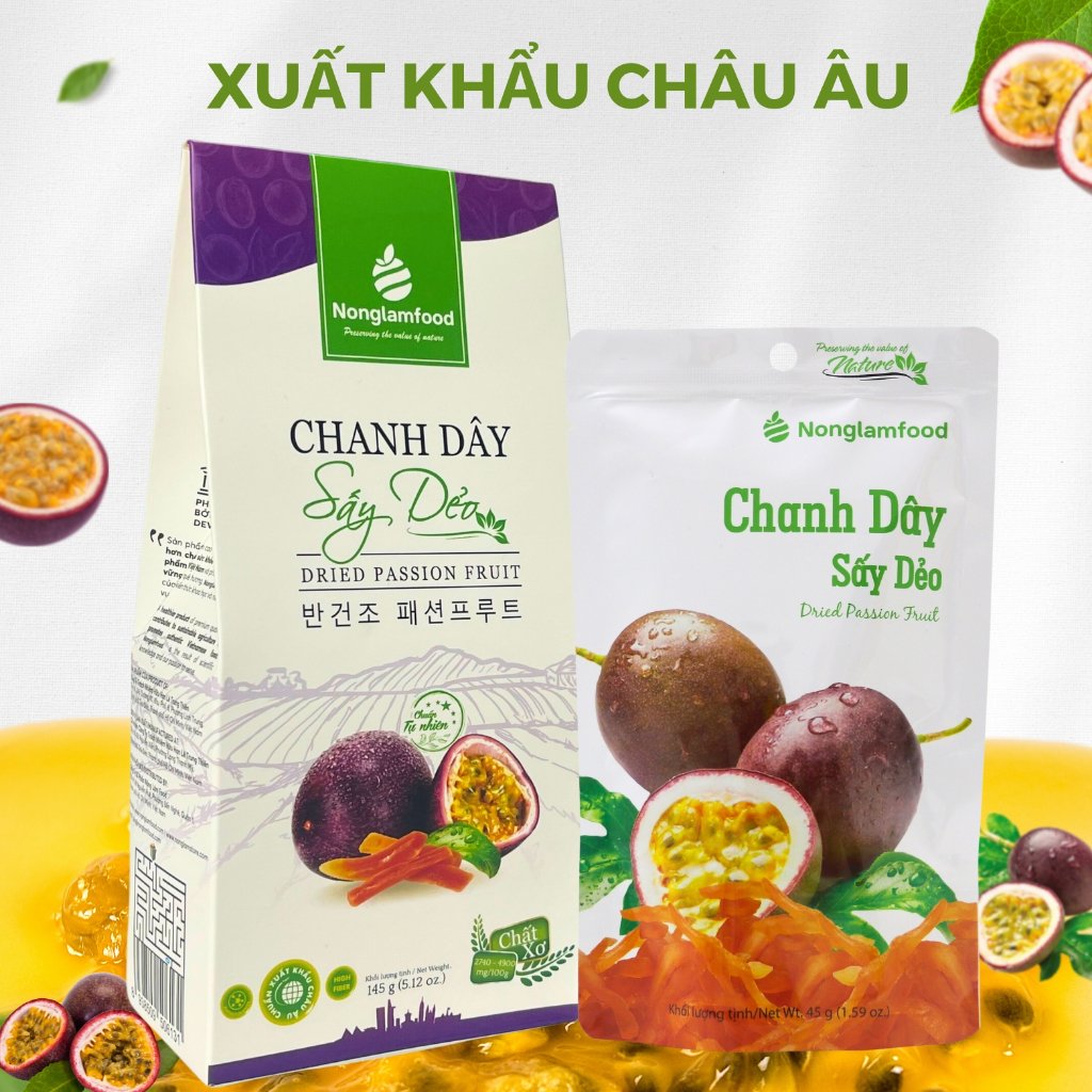 Chanh dây sấy dẻo  Nông Lâm Food hộp 145g