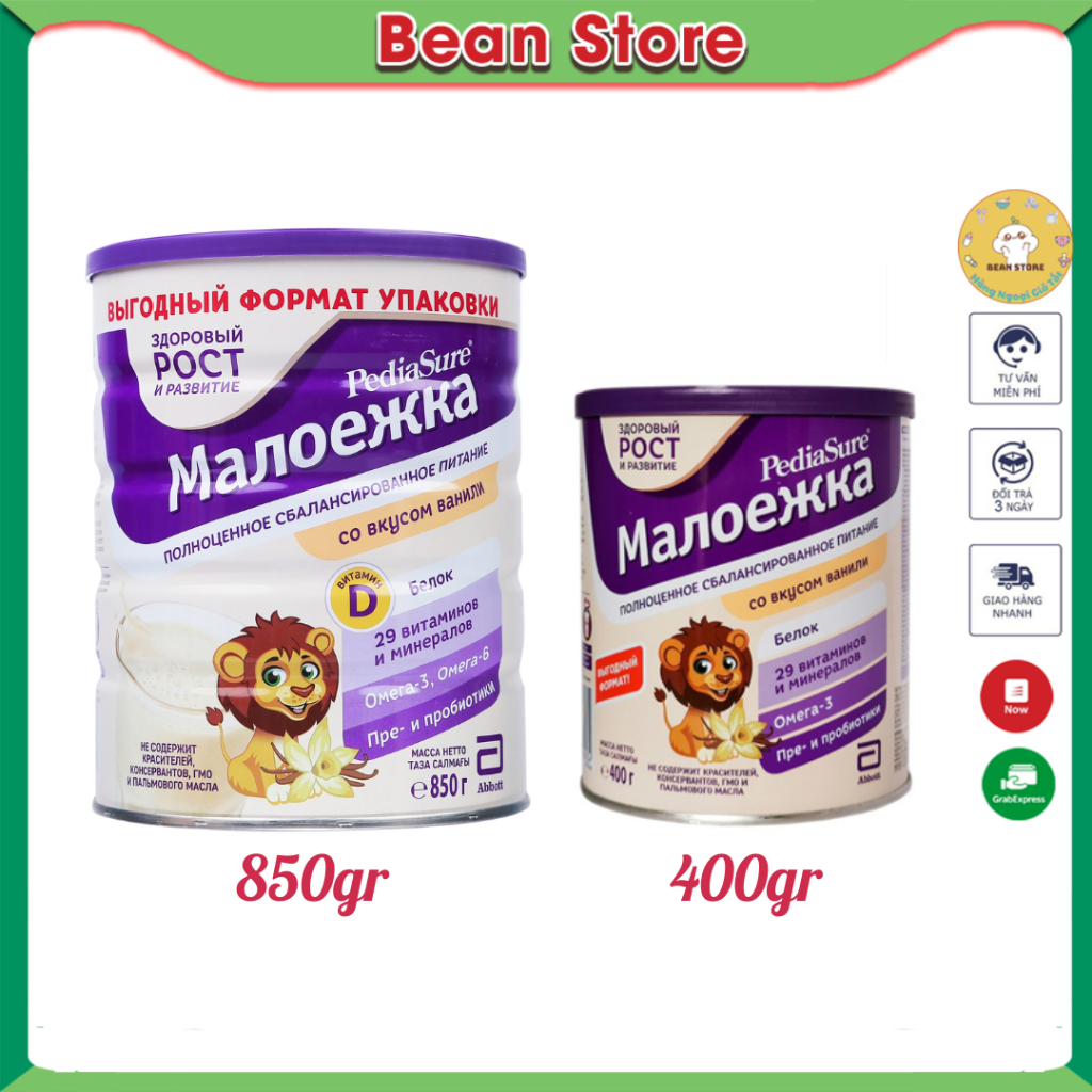 Sữa Pediasure Nga vị Vani 850gr/400gr cho trẻ 1-10 tuổi - Beanstore ...