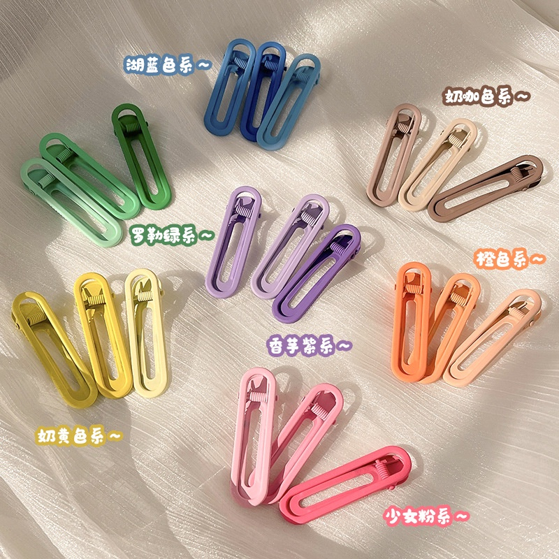 Set 3 Kẹp Tóc Màu Sắc Kẹo Ngọt Phong Cách Hàn Quốc hottrend